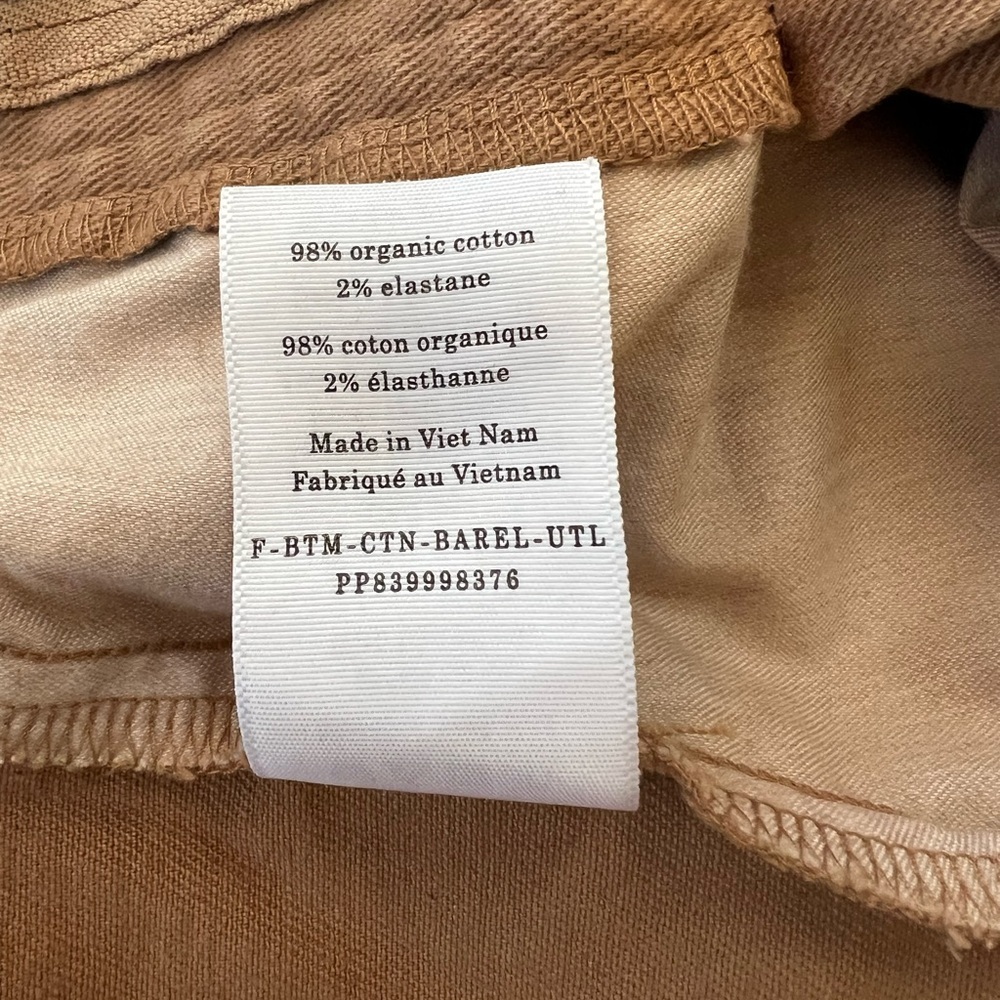 Everlane Organic Cotton Barrel Utility Pant in Golden Brown, size 0 - Picture 9 of 10